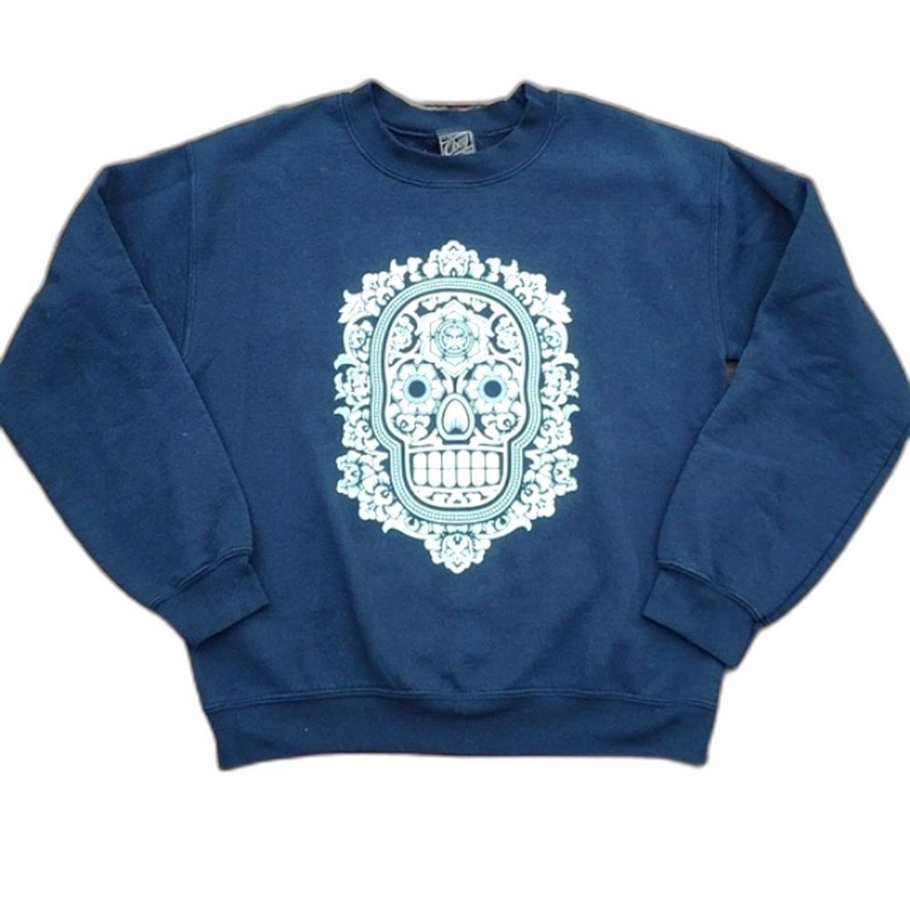 Obey Black Crewneck Pullover Sweatshirt with Sugar Skull Size Small